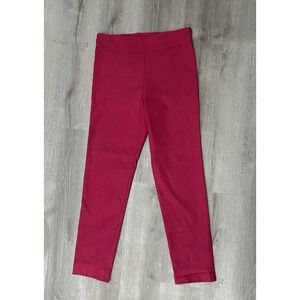 Krazy Larry Women's Pull On Ankle Pants Size 10, Pink W/Speckles, Elastic Waist